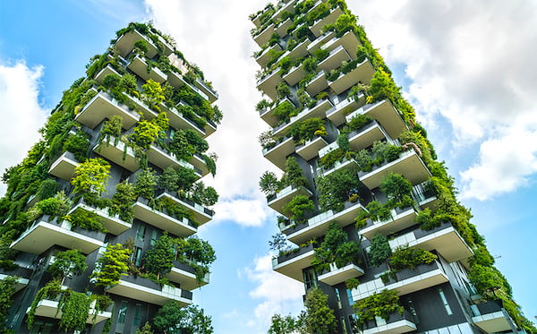 2 immeubles verts