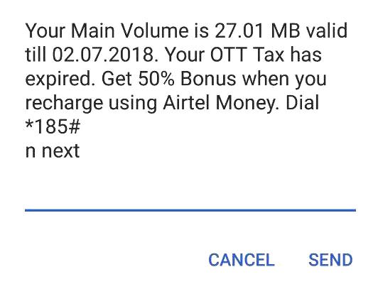 airtel ott tax expired